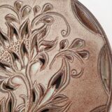 Ceramic trivet with floral motif by Fonck et Matéo (Vallauris)
