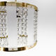 1970's Brass & Crystal Pendant Light by Novy Bydzov Glasswork, Czechoslovakia