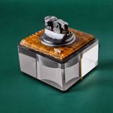 Lucite & rattan lighter, Christian Dior style, 1970s