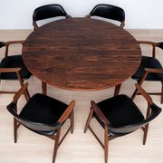 1960s Mid-Century Dining Set, 6 Carlton Armchairs by Låte Møbelfabrikk & Ex