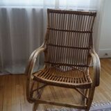 Rocking chair en rotin