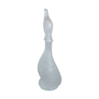 Thick duck-shaped glass carafe