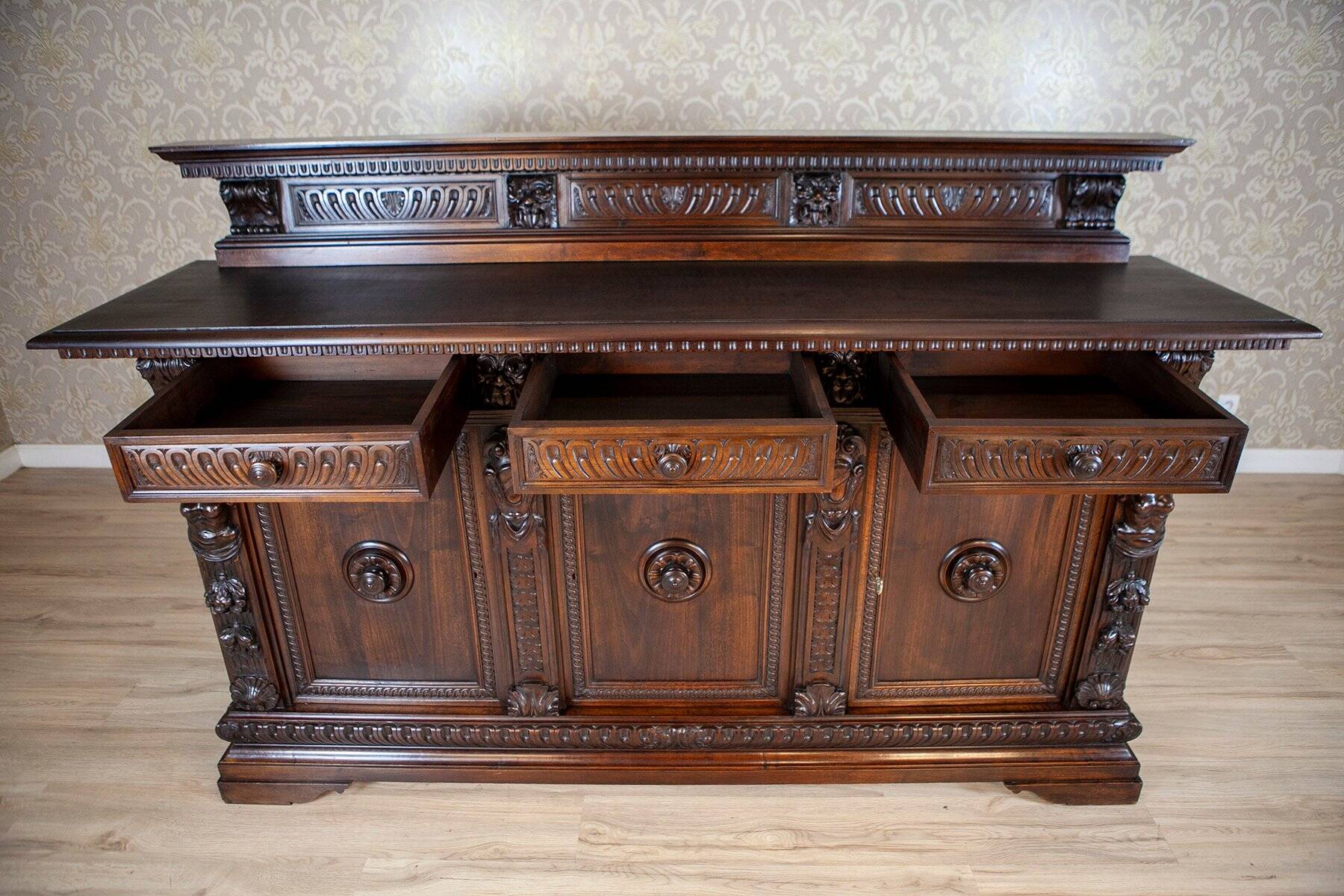Renaissance Revival Sideboard in Oak