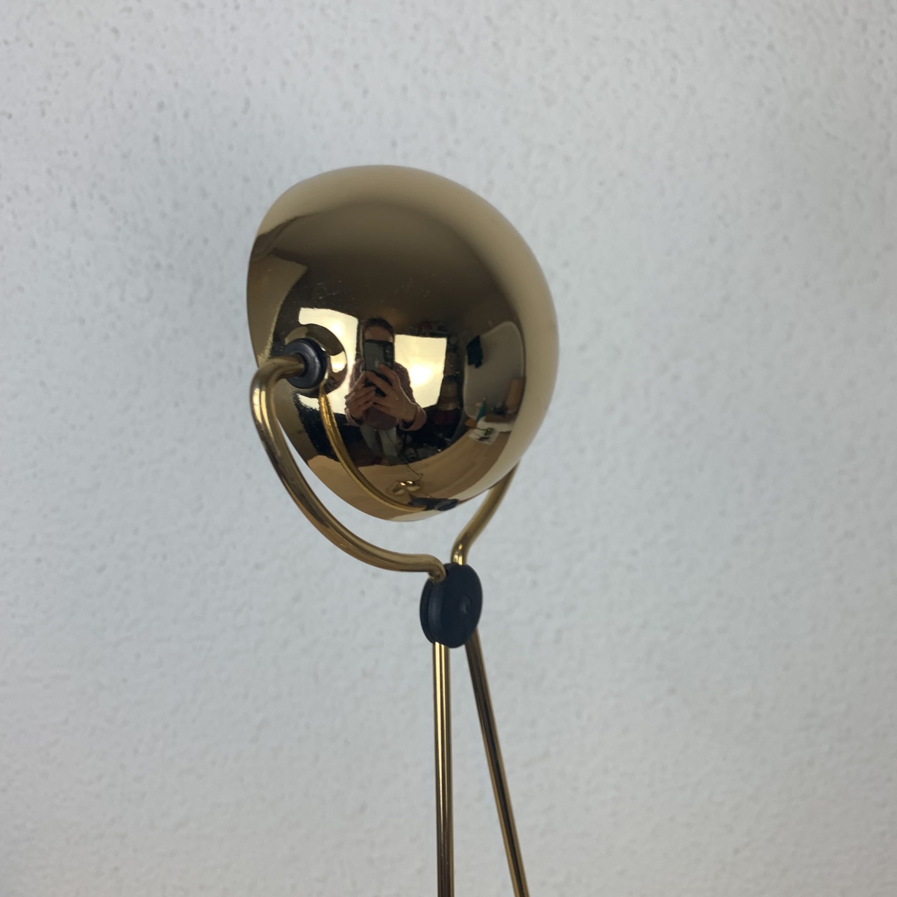 Meridiana lamp by Paolo Piva for Stefano Cevoli, gilded