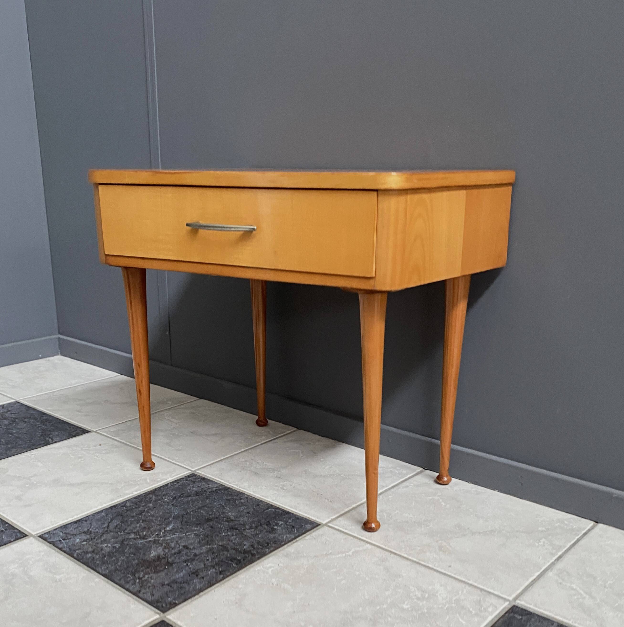small hallway cabinet in unusual shape 1960s