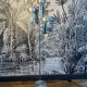 German floor lamp with 3 lights
