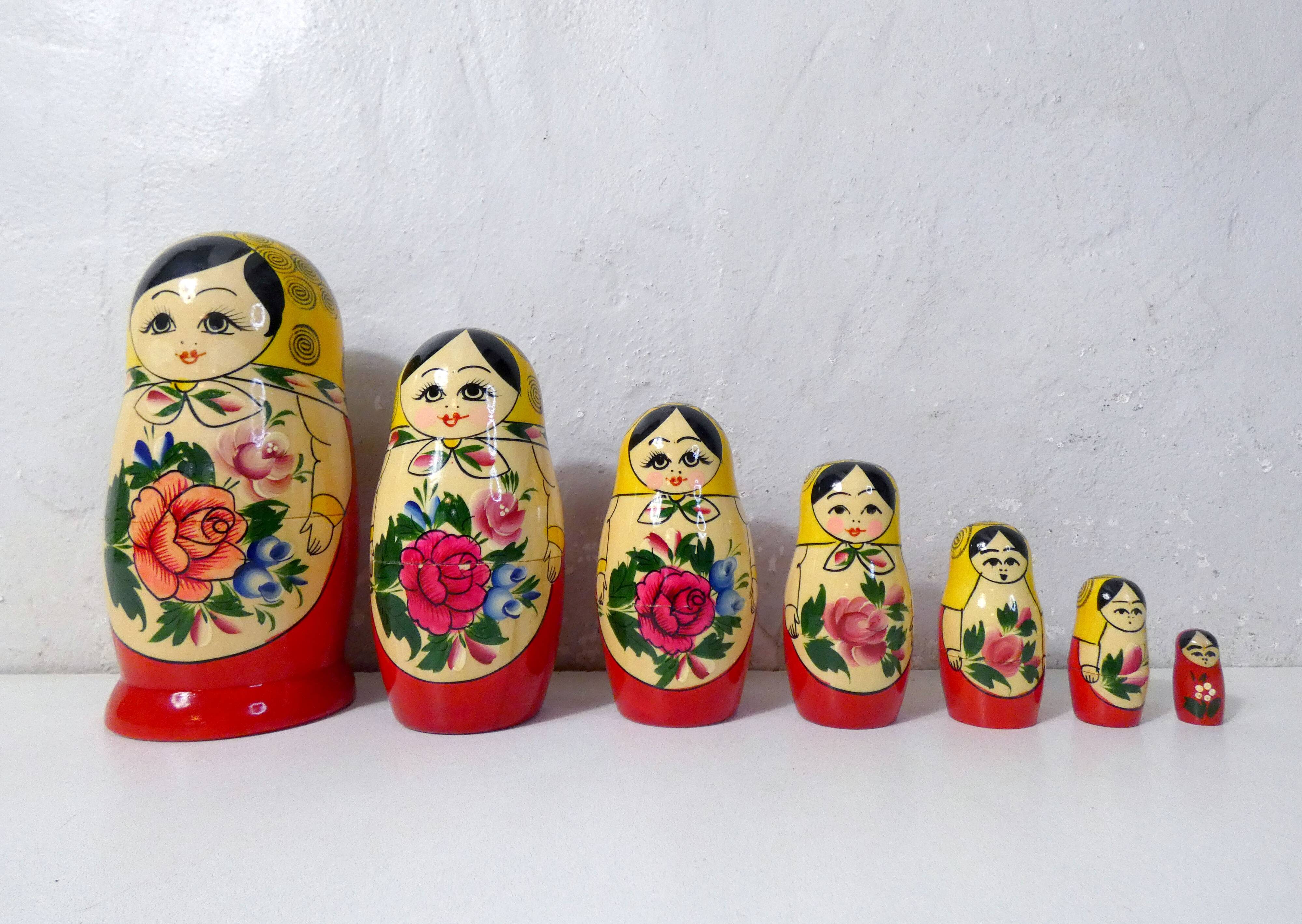 Folk Art Matryoshka Russian Dolls