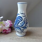 Ceramic Vase Bird Blue Hand-Painted Portugal