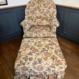 Armchair with pouf, cozy