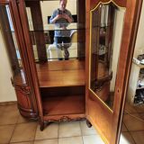 Silver cabinet, solid cherry wood display case