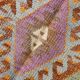 Tapis Kilim tribal vintage vert et orange 5x8, 146x255 cm SK 33083