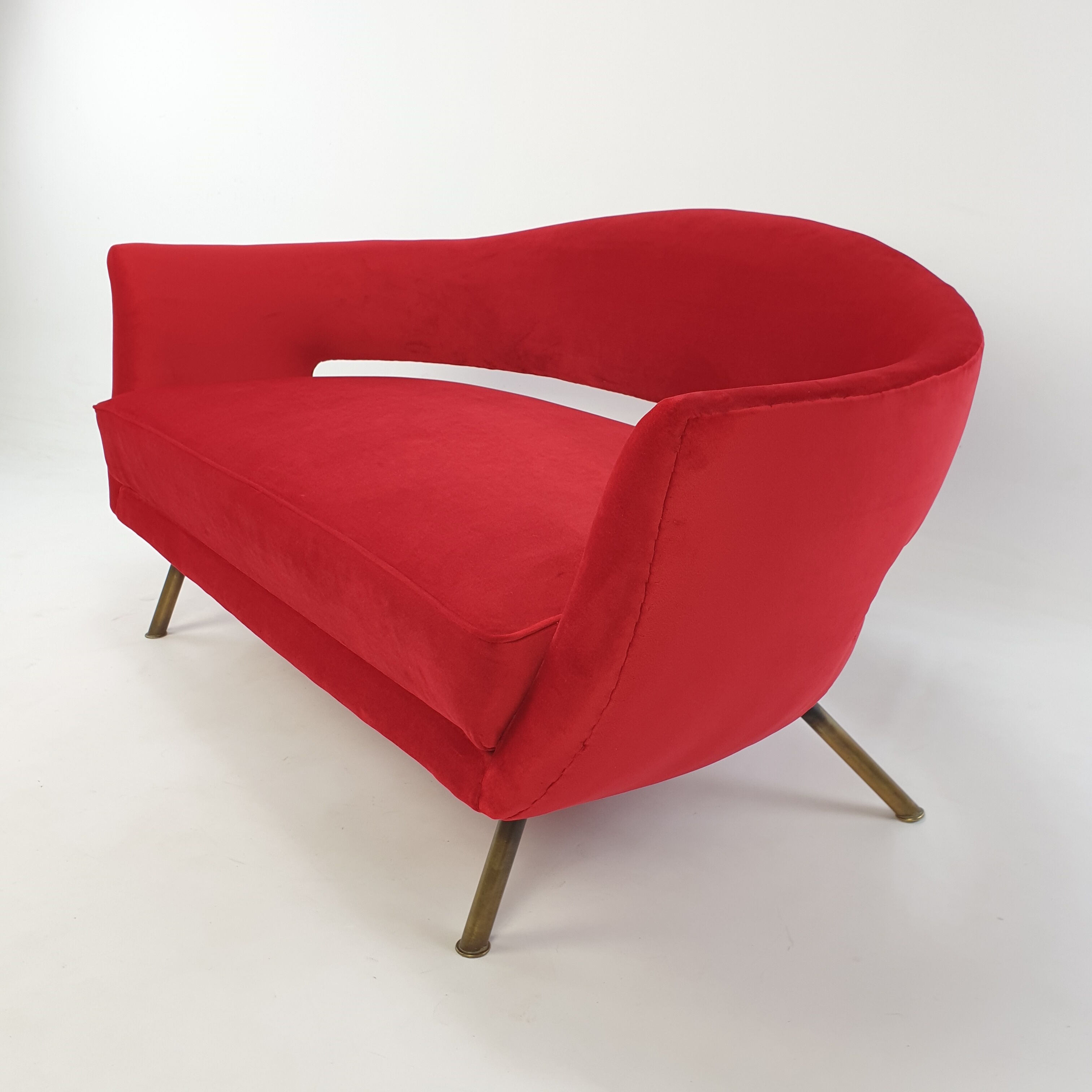 Mid Century Italian Sofa by Lenzi Nello 1954