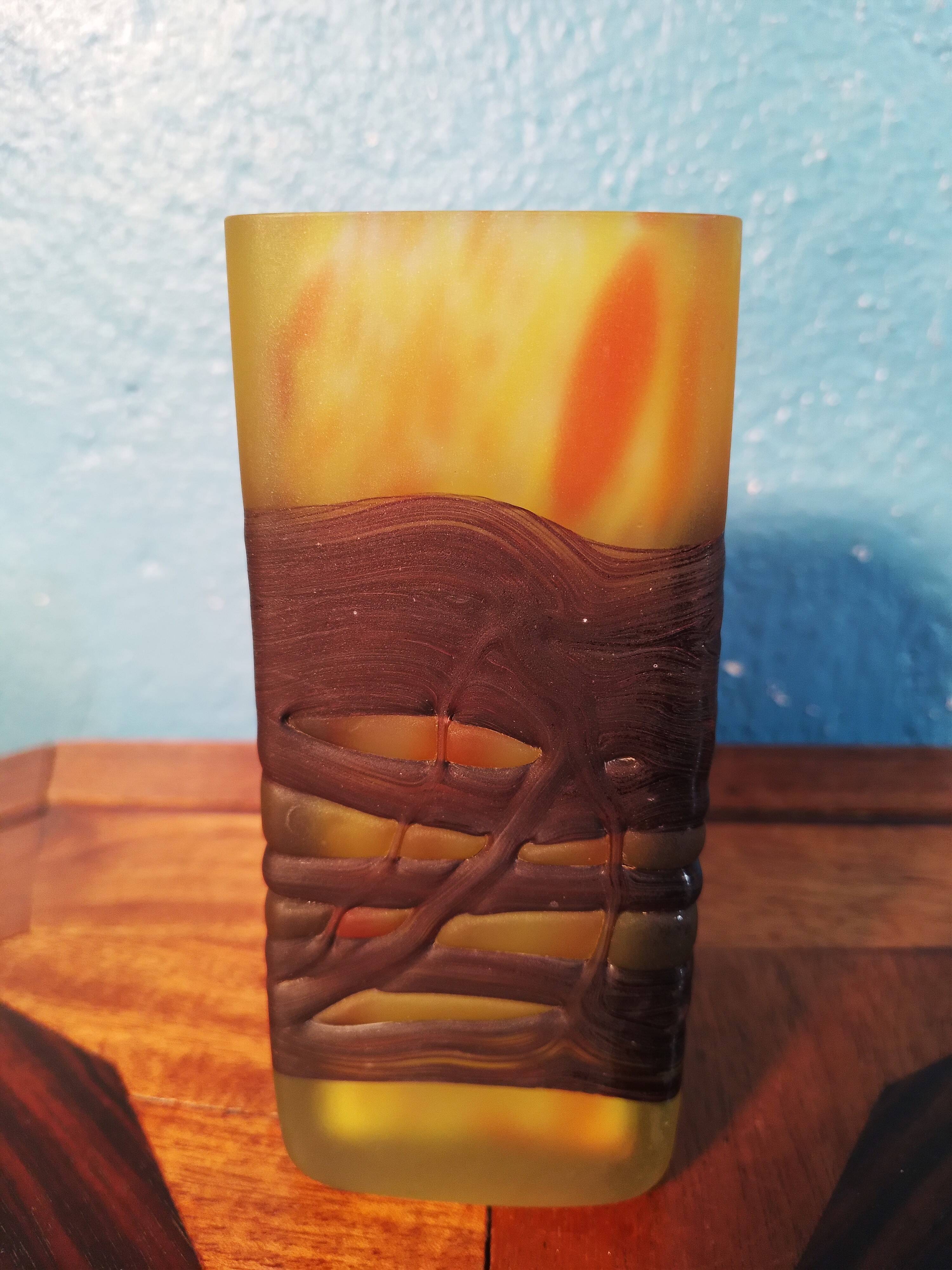 Glass paste vase 1940s