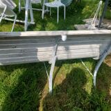 Outdoor slatted bench