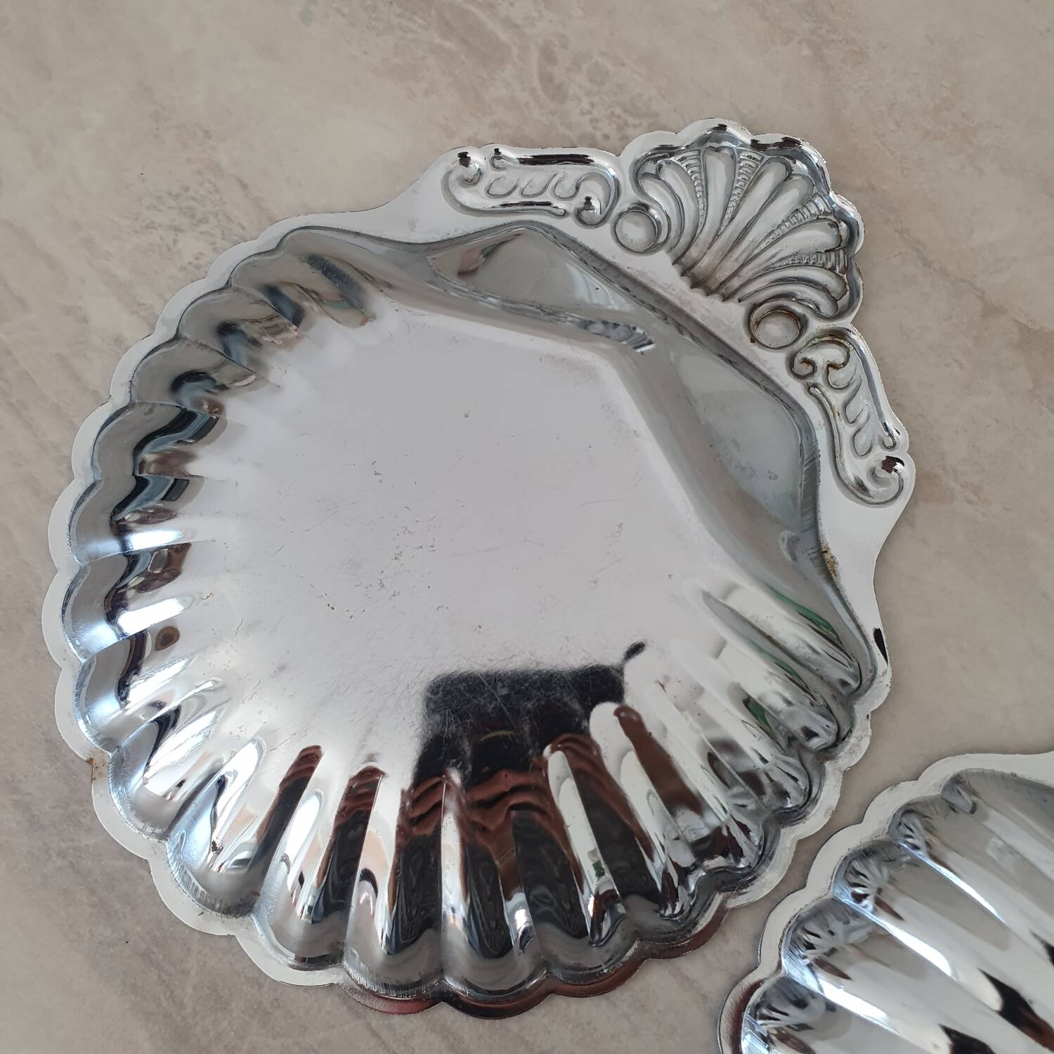 Coupelles / Vide poche Coquille Saint Jacques en inox