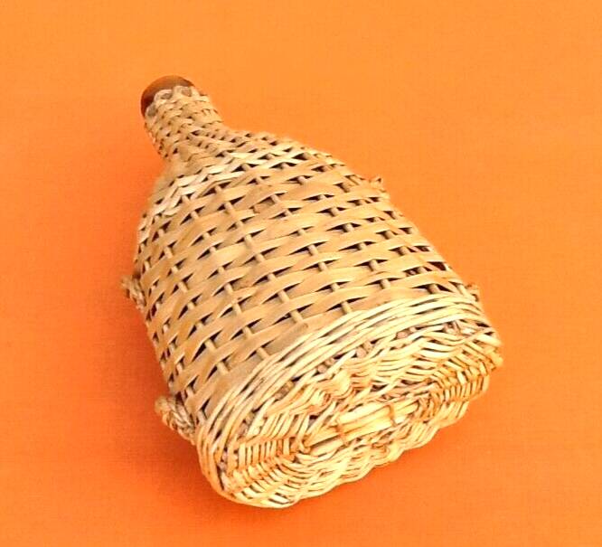 1940s Bottle Woven natural wicker