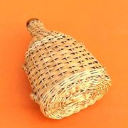 1940s Bottle Woven natural wicker