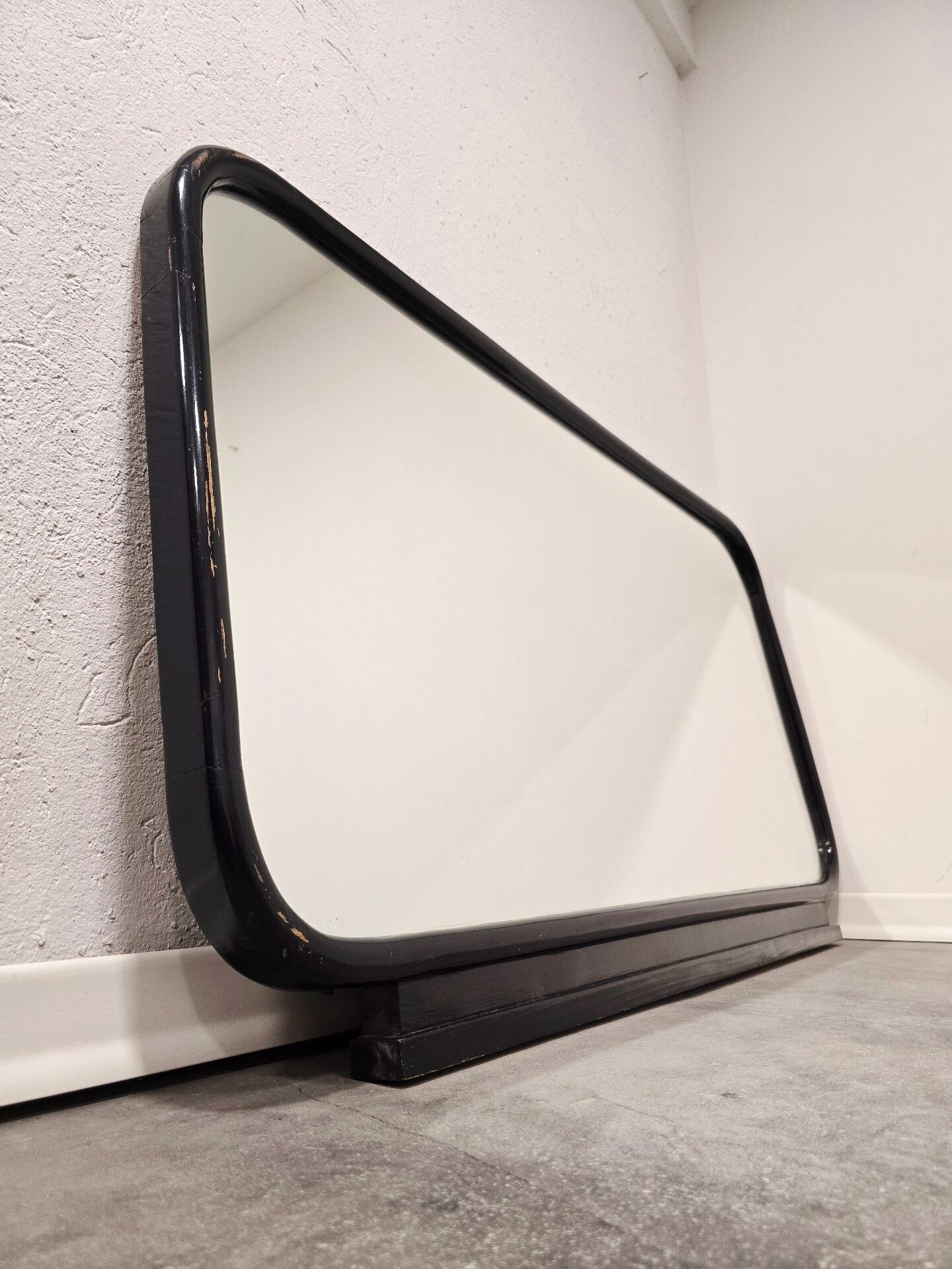 1920s Art Deco Black Mirror - Large Architectural Frame