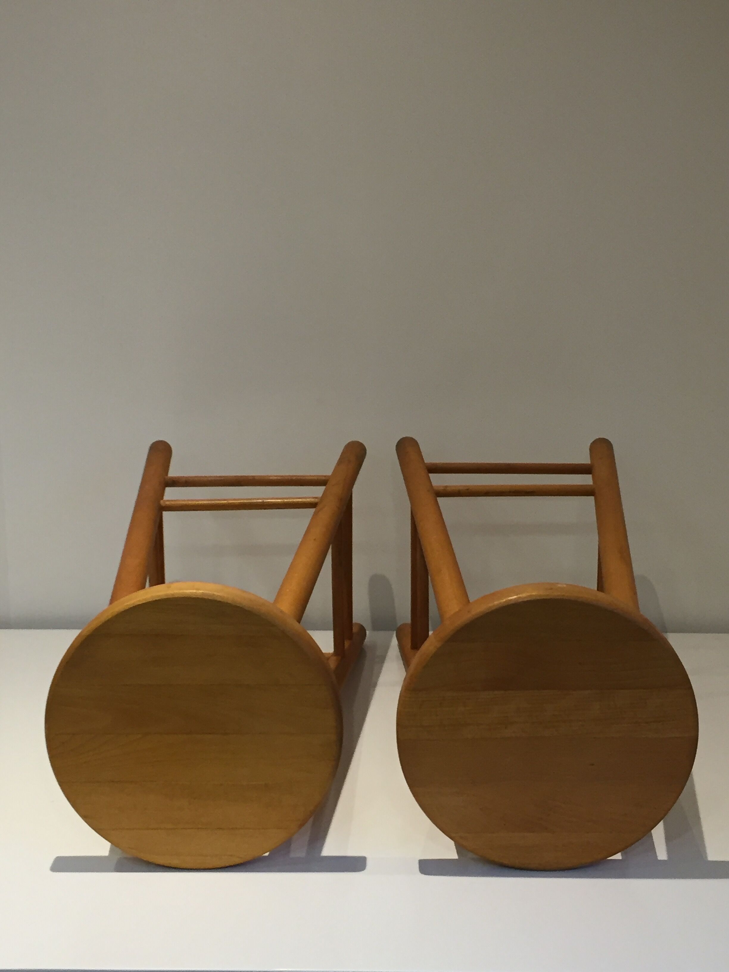 Pair of vintage wooden stools