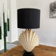 Vintage ceramic shell lamp 80s