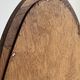 Vintage oval mirror in oak with bevelled glass H120 W43 D2