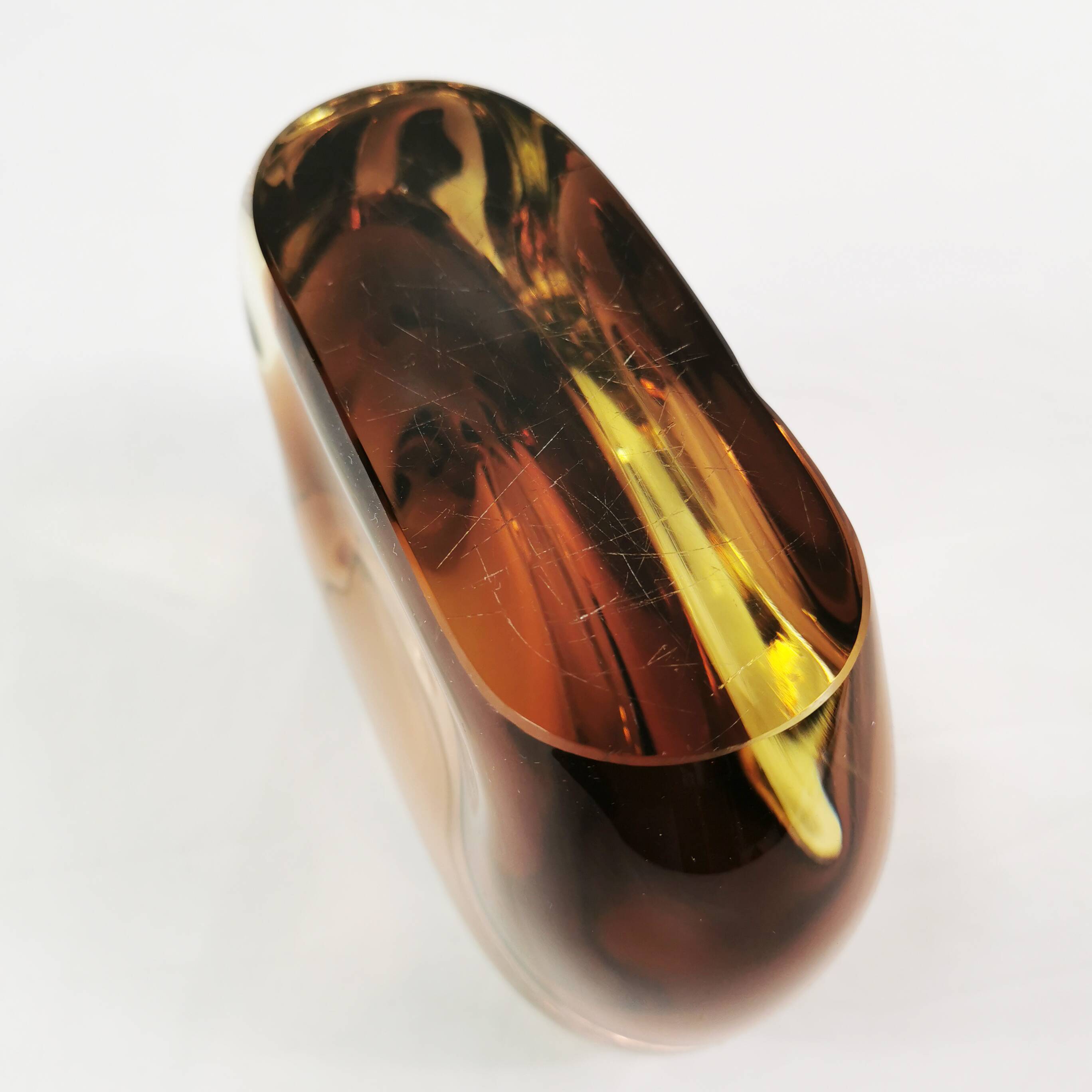 Bohemian Art Glass ashtray, Železný Brod (ZBS), designed by Miloslav Klinge
