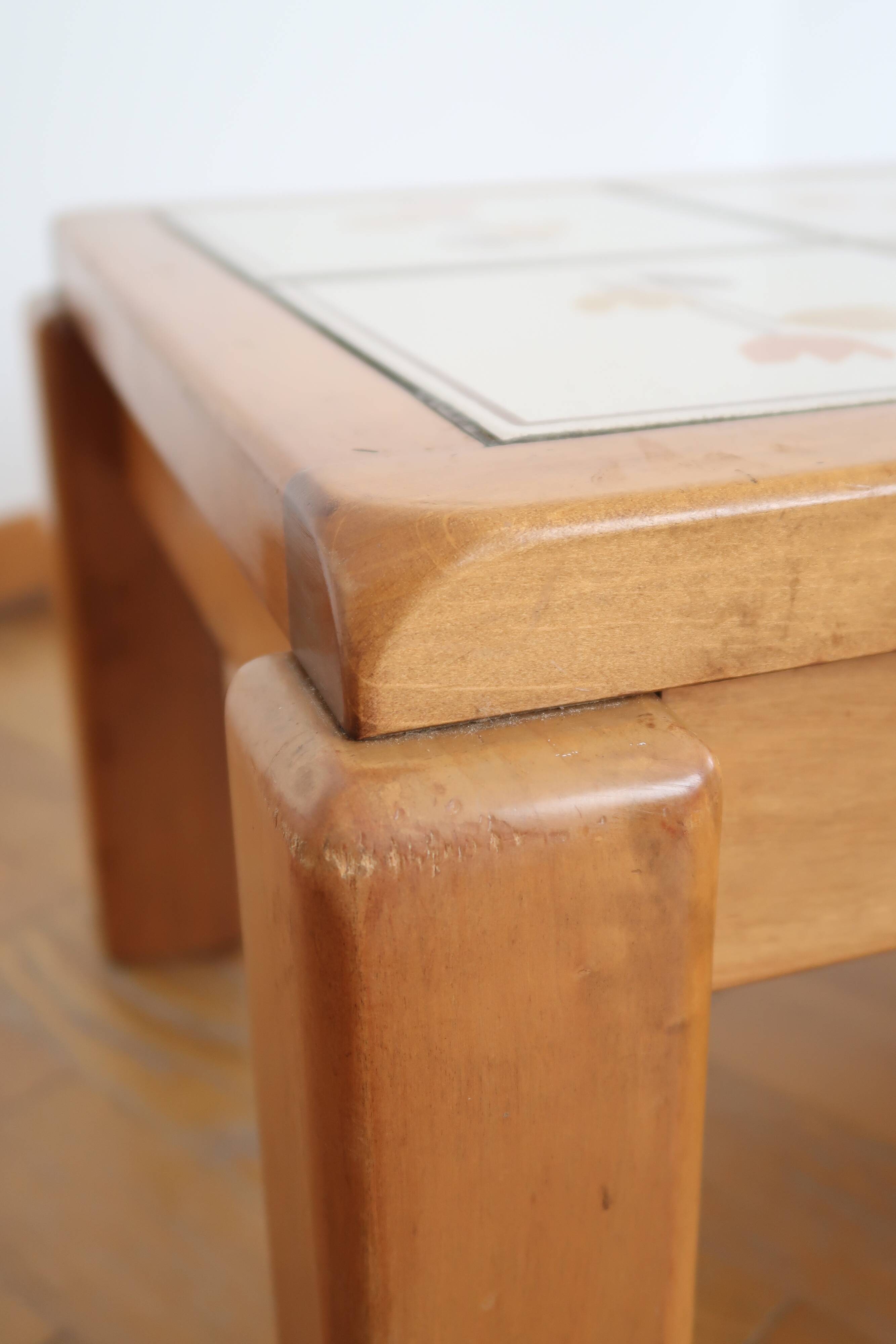 Brutalist coffee table ceramic top
