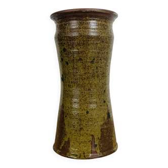 Vase grès pyrité 30 cm, vintage