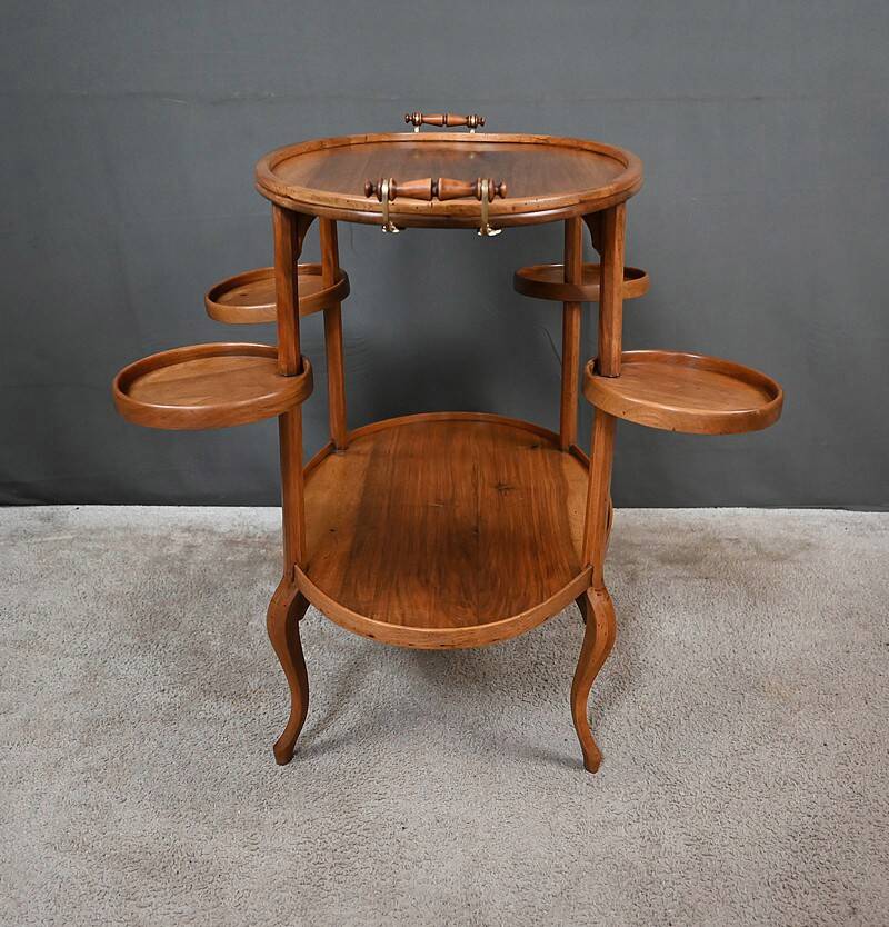 Walnut Salon Dessert Table - Early 20th Century