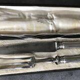 Carving cutlery set for leg of lamb, félix frères silverware