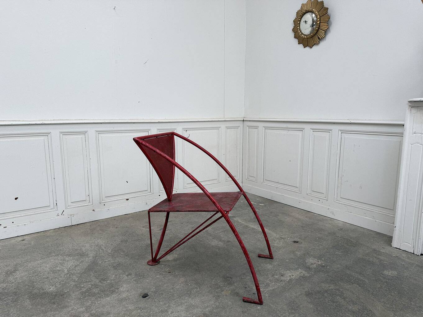Fauteuil design rouge 1950