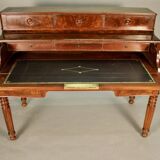 19th century walnut and burl walnut stepped desk
