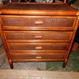 Vintage rattan chest of drawers - Perfect condition