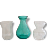 Set of 3 mini glass vases