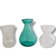 Set of 3 mini glass vases