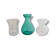 Set of 3 mini glass vases
