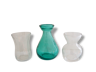 Set of 3 mini glass vases