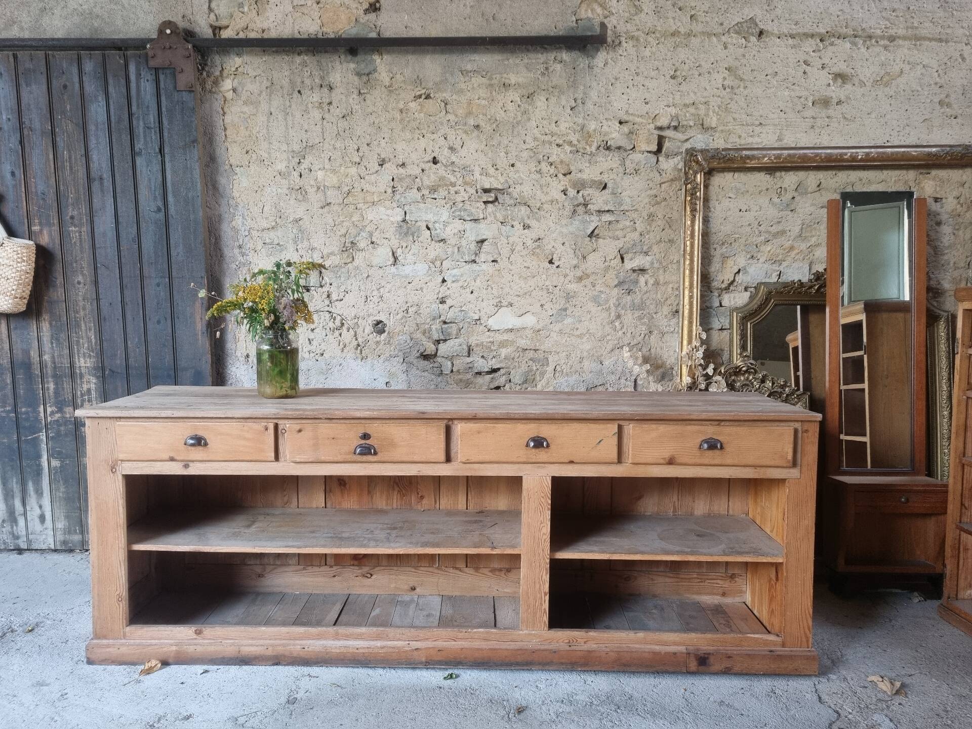 Enfilade comptoir rustique