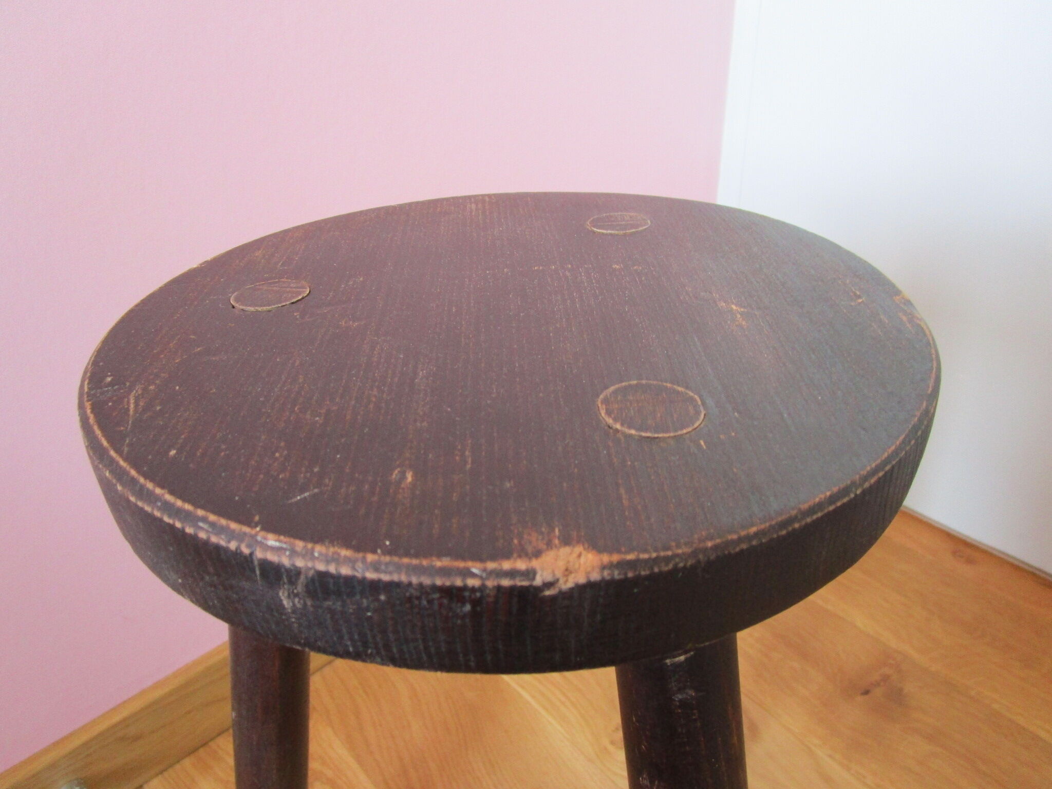 Wooden tripod stool