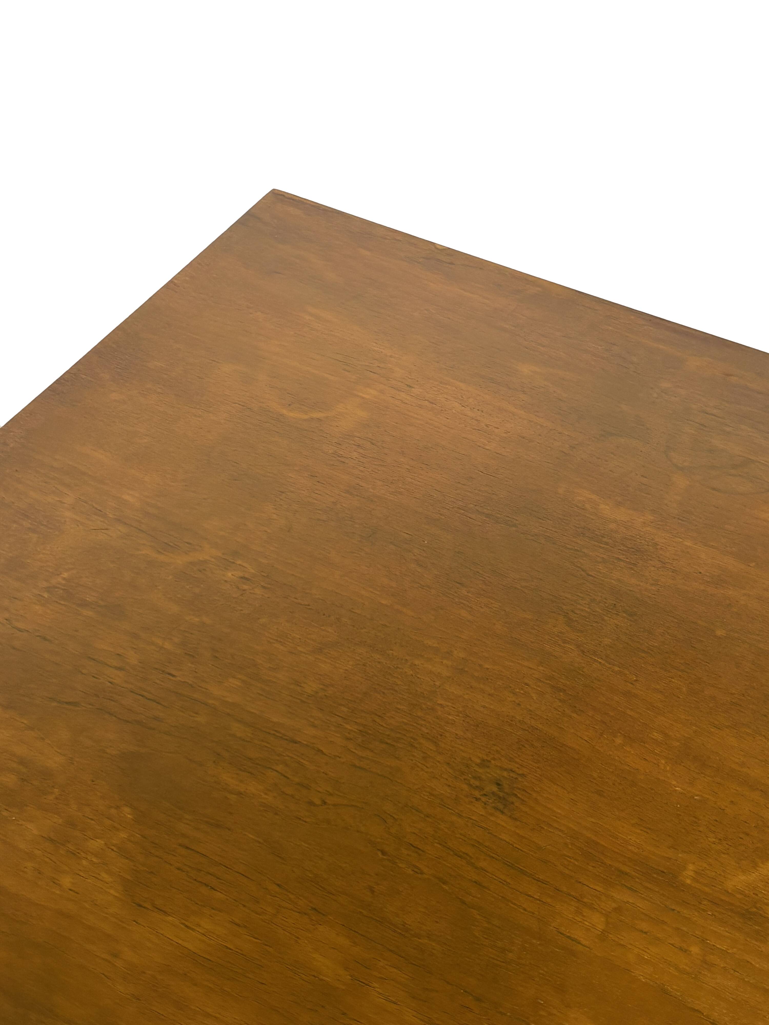 Vintage square coffee table in teak veneer, 1960s design