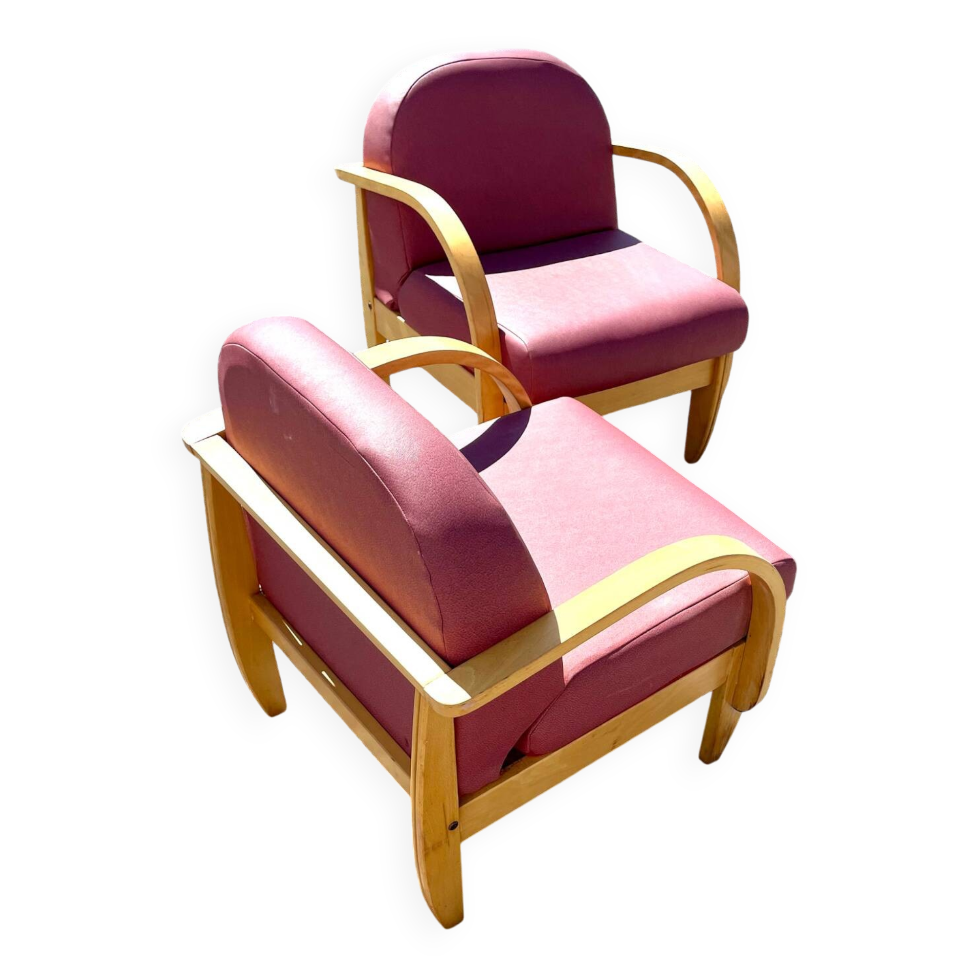 Paire de fauteuils style Baumann