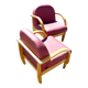 Paire de fauteuils style Baumann