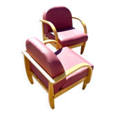 Paire de fauteuils style Baumann