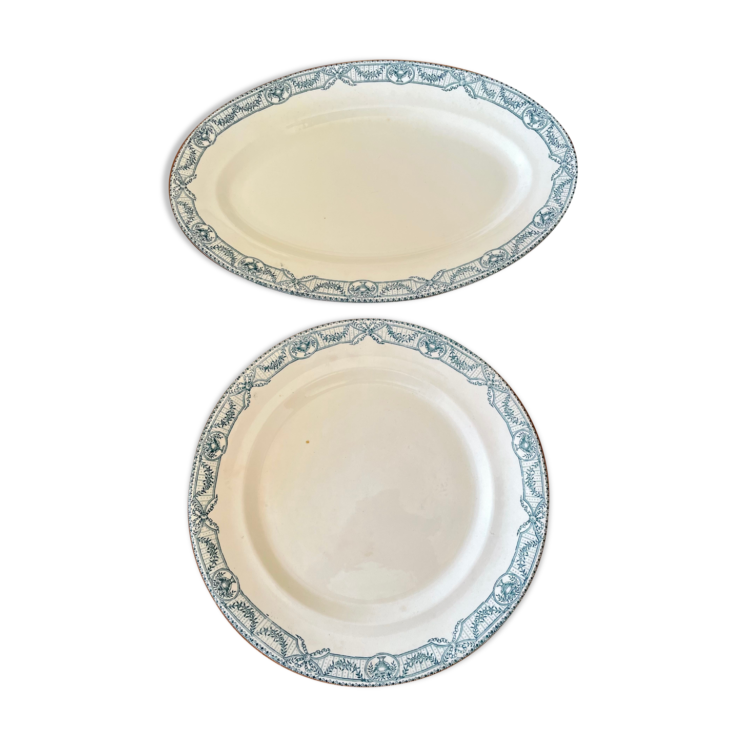 Lot of dishes iron earth Salins model directoire