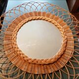 Rattan mirror D 45cm
