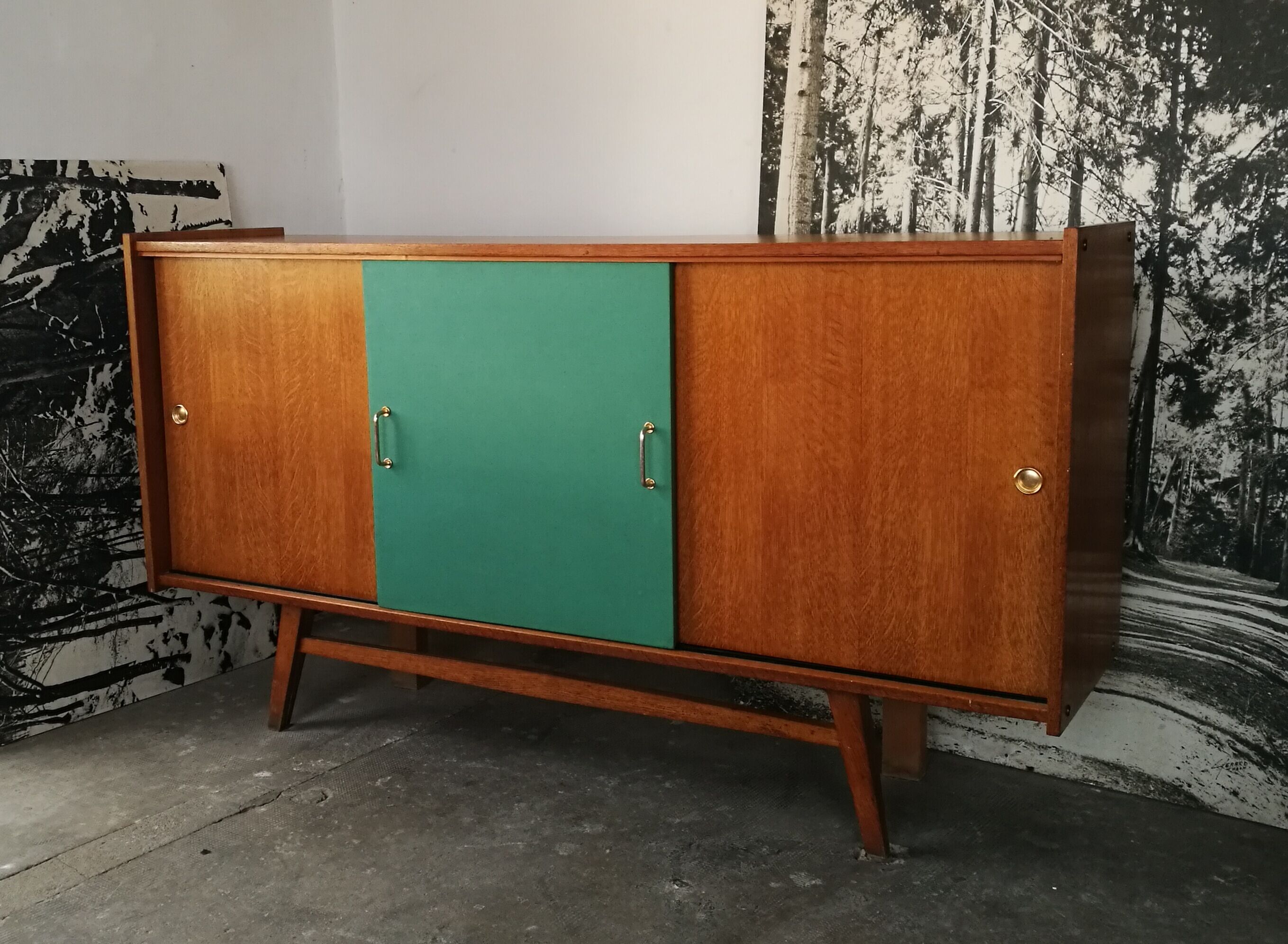 Vintage oak enfilade