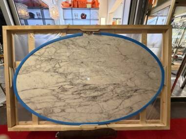 Eero Saarinen (1910-1961) - Knoll : Table ovale 198 cm, Arabescato