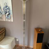 Plexiglass and brass floor lamp. 1970. Italy.