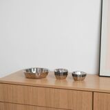Set of stainless steel bowls, Italian design, 1980s, made in Italy