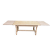 Renovated extendable farmhouse dining table made of solid raw oak from the 1950s.